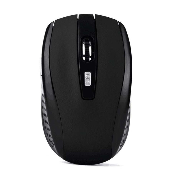 Wireless matte optical mouse with USB interface and 2.4GHz frequency.