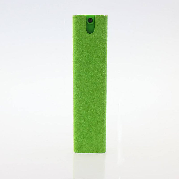 2 in 1 phone computer screen cleaner kit with microfiber cloth, green, ideal for removing dust and fingerprints.
