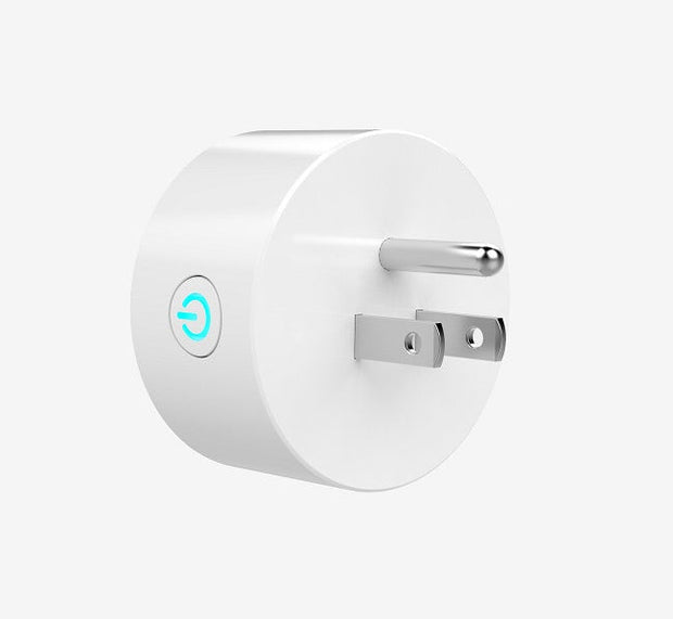 White WIFI Smart Plug adapter with power button for smart home device control