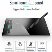 Smart electronic drawing board with passive pen, 8129 pressure levels, 10-inch panel.