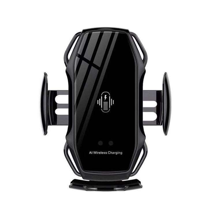 10W Black Wireless Car Smart Phone Charger with AI Wireless Charging Technology.