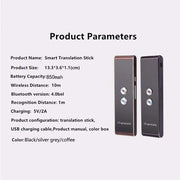 Multi-language translator tool with Bluetooth and real-time voice recognition.