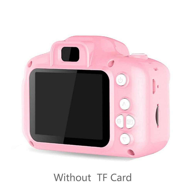 Children's HD Digital Waterproof Camera, pink design, 2.3-inch screen, USB 2.0 interface, 800W pixels.