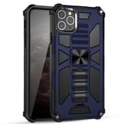 Dark blue Military Anti-Drop Mobile Phone Case with rugged TPU+PC design for protection.