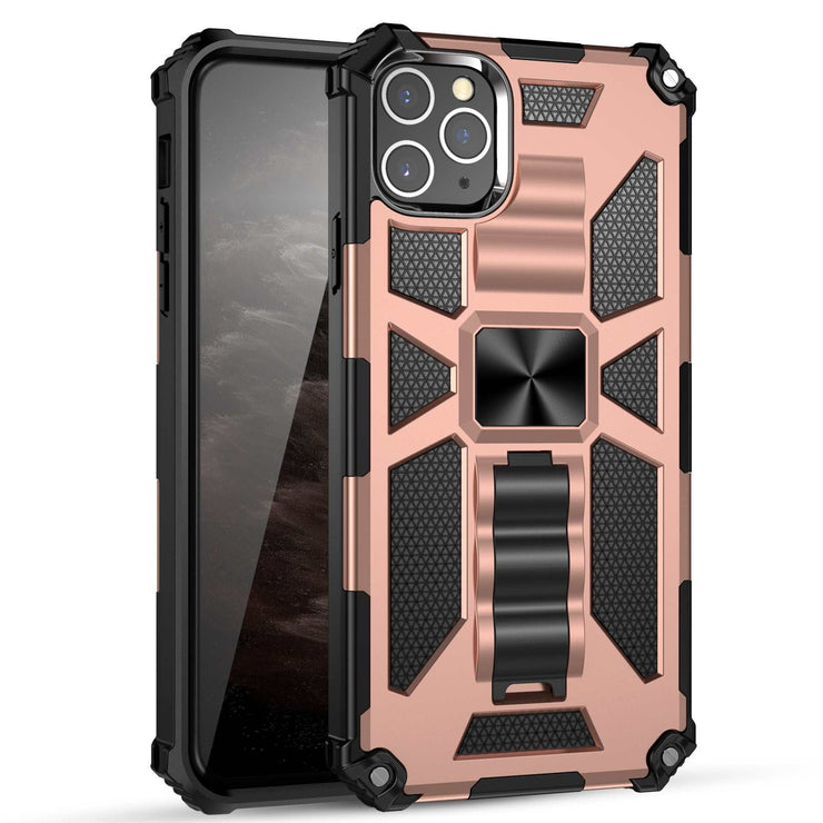 Military Anti-Drop Mobile Phone Case, rose gold, TPU+PC material, rugged design.