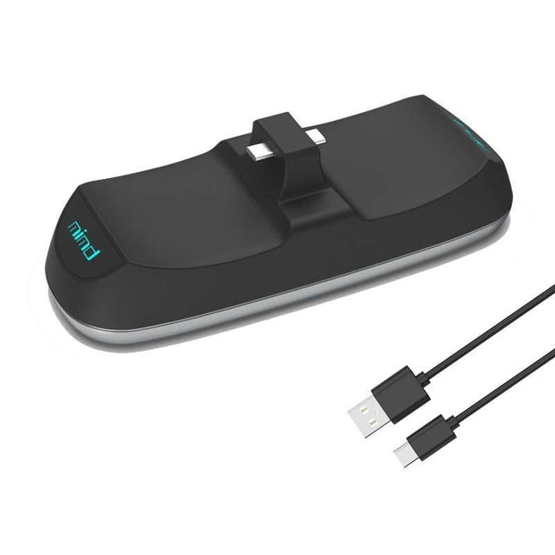 PS5 wireless controller dual charge dock with USB cable.