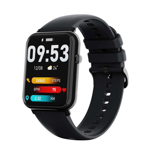 Smart Waterproof Watch with full screen touch display and composite silica gel strap.