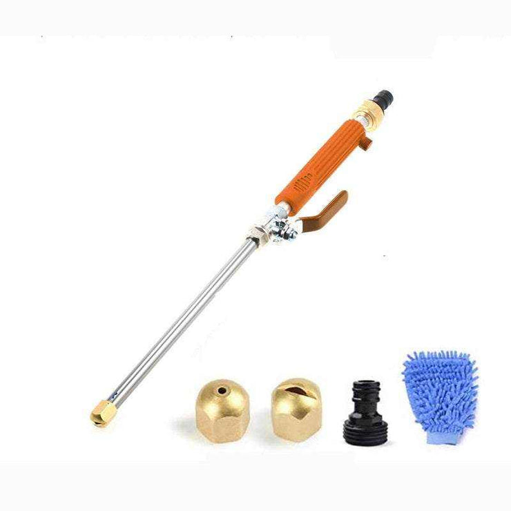 Car high-pressure electric water gun washer set with accessories, ideal for garden and car cleaning.