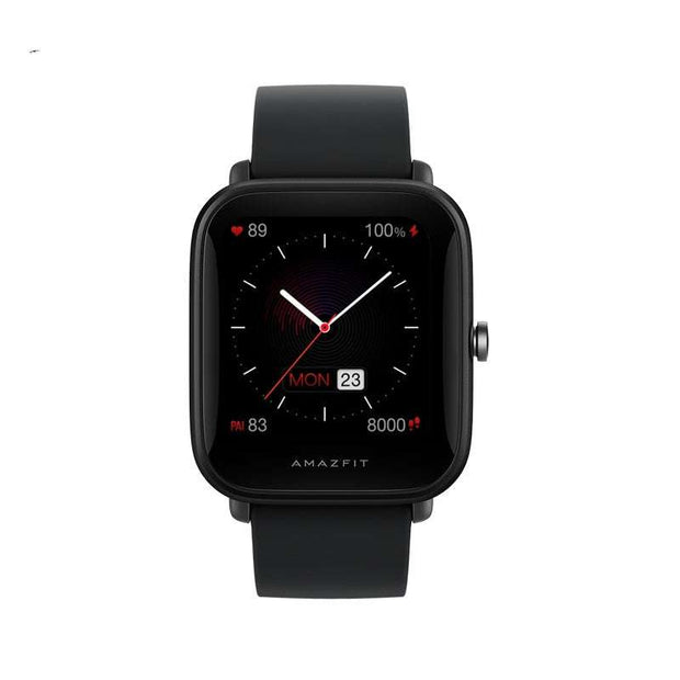 Smartwatch with blood oxygen tracking, high-definition screen, and waterproof design.