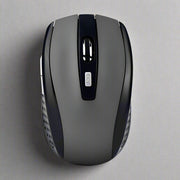 Wireless matte optical mouse with 1200dpi resolution and USB interface.