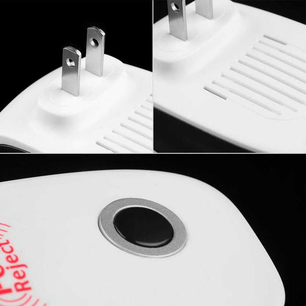 Electronic Ultrasonic Pest Repeller with EUUS plug design.