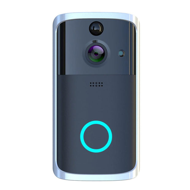 WiFi video doorbell camera with HD lens and night vision.