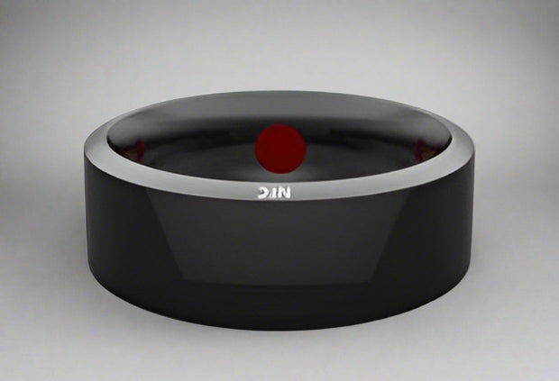 JAKCOM R3F Black ring with a red dot and 'SIN' branding on a white background