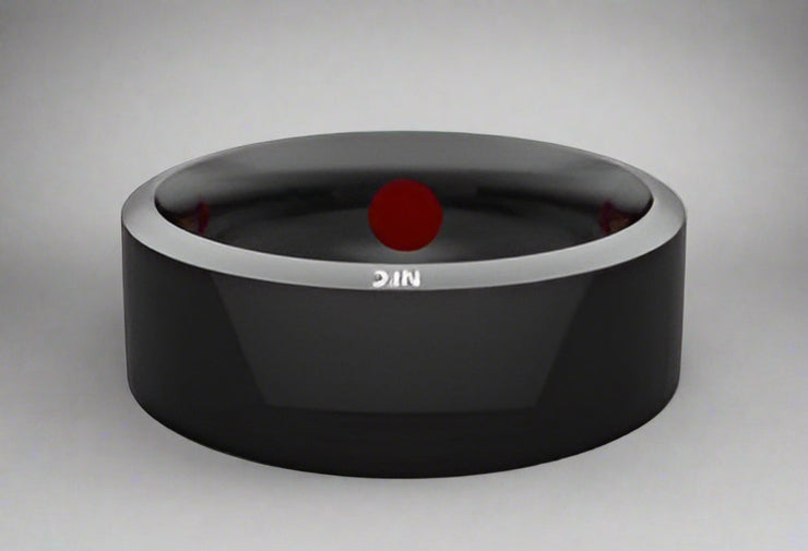 JAKCOM R3F Black ring with a red dot and 'SIN' branding on a white background