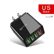 Illuminated 4 port USB Mobile Phone Charger 3A Charging Head