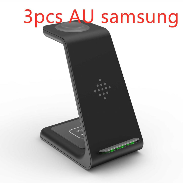 3 in 1 fast charging station for Samsung devices, wireless charger stand.