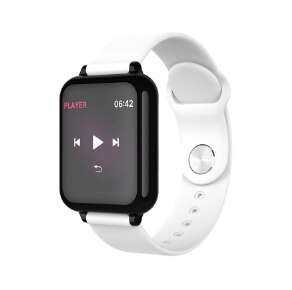 Compatible with Apple Smart sports watch with color screen and white wrist strap, compatible with Apple.