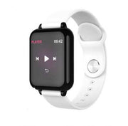 Compatible with Apple Smart sports watch with color screen and white wrist strap.