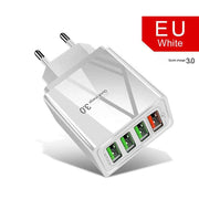 Illuminated 4 port USB Mobile Phone Charger 3A Charging Head