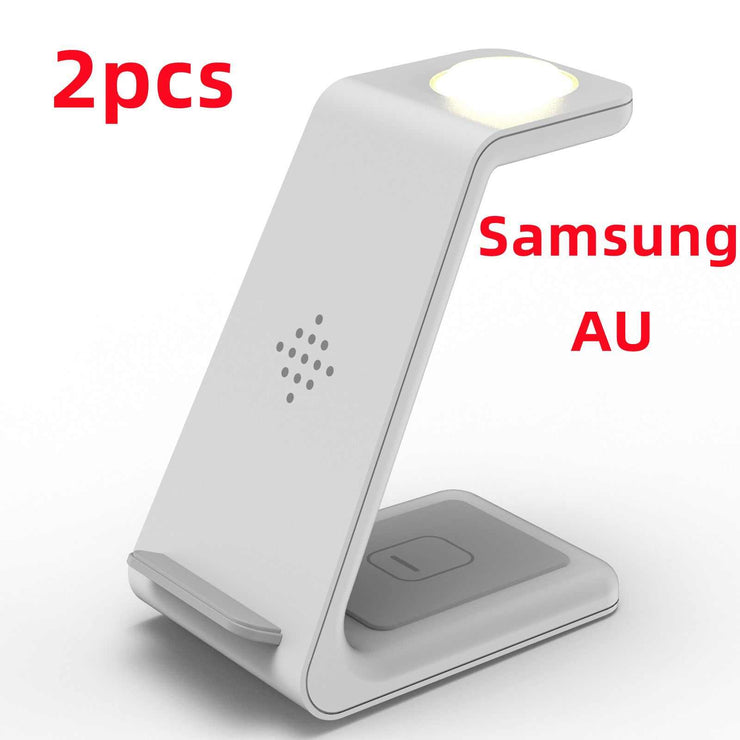 3 in 1 fast charging station wireless charger stand for Samsung devices.