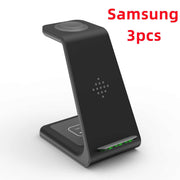 3 in 1 fast charging station wireless charger stand for Samsung devices.