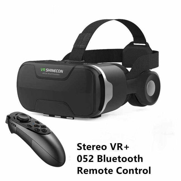 VR Glasses Thousand Magic Lens Wear Immersive Headset with Stereo VR+052 Bluetooth Remote Control