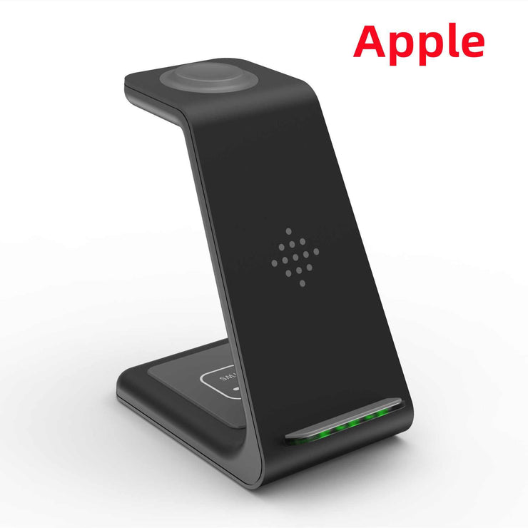 Fast charging station wireless charger stand for multiple devices.