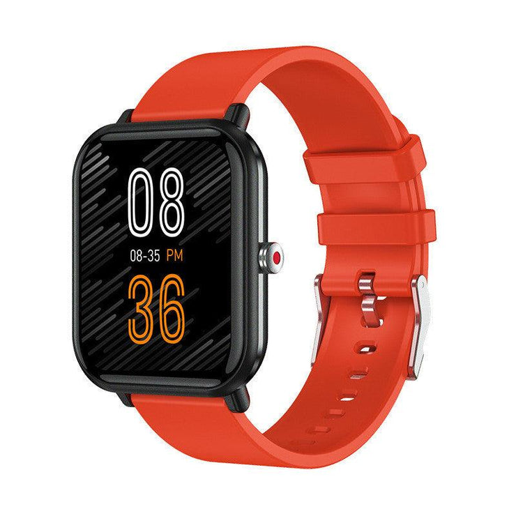 Q9 Pro Smart Bracelet Multi-function Watch with orange silicone strap, featuring a sleek design and digital display.