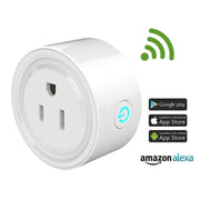 WIFI Smart Plug adapter compatible with smartphones and tablets for remote control and Amazon Alexa voice integration