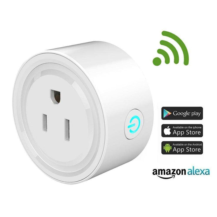 WIFI Smart Plug adapter compatible with smartphones and tablets for remote control and Amazon Alexa voice integration