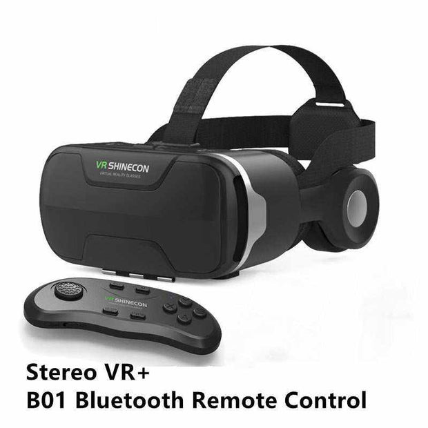 VR Glasses Thousand Magic Lens with B01 Bluetooth Remote Control, immersive headset.