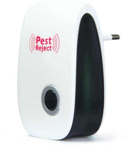 Electronic ultrasonic pest repeller with EU/US plug, efficient insect and rodent control for home use.