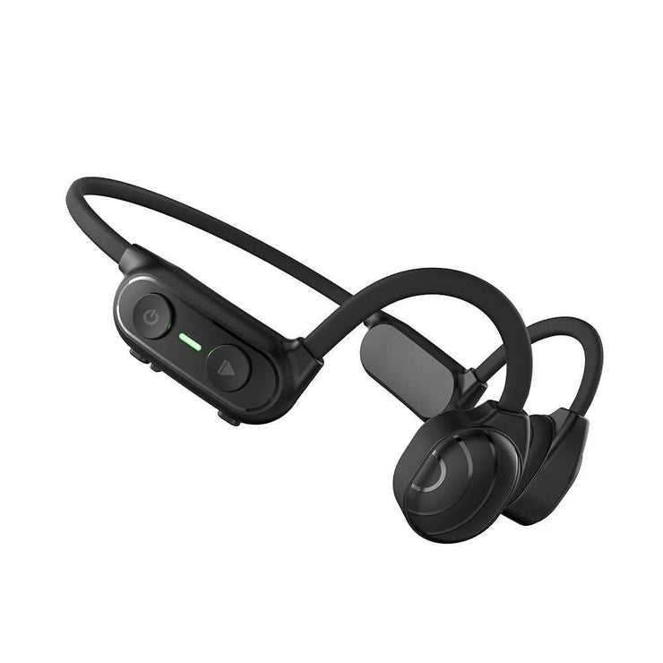 Personal Bone Conduction Bluetooth Headset with ergonomic ear hook design, lightweight, and waterproof.