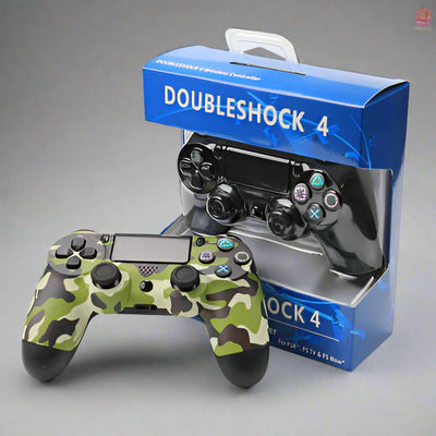 Wireless Game Controller for PS4 with Camo design and precision controls.