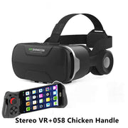 VR Glasses Thousand Magic Lens Wear Immersive Headset with Stereo VR+058 Chicken Handle Remote