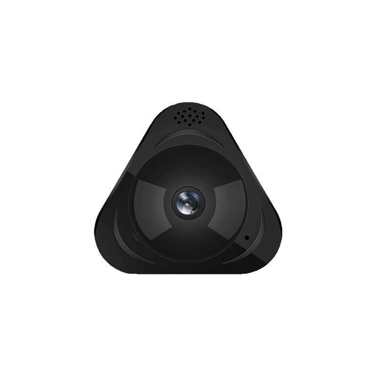 Smart home 3D panoramic flying saucer security camera, black.