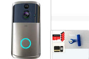 WiFi video doorbell camera with HD, infrared night vision, and remote access.