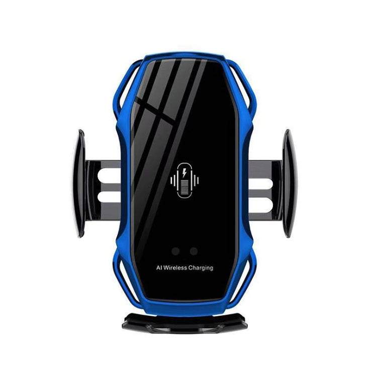 10W Wireless Car Smart Phone Charger with blue and black design.