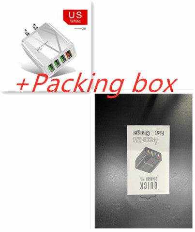 Illuminated 4 port USB Mobile Phone Charger 3A Charging Head