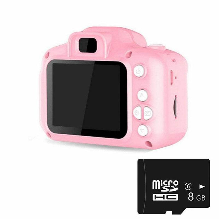 Children's HD Digital Waterproof Camera with microSD card and 2.3-inch screen.