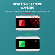 AI intelligent voice broadcast thermometer with digital display and automatic high temperature alarm.