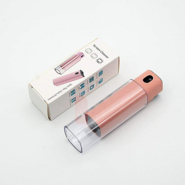 2-in-1 Pink Phone Computer Screen Cleaner Kit with Microfiber Cloth for Dust Removal