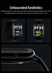 Smart Waterproof Watch with IP67 waterproof level, featuring a 1.69-inch TFT screen and full-screen touch operation.