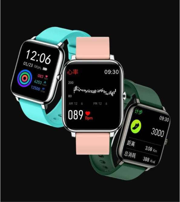 Modern P22 smart watch with colorful display and multiple features.