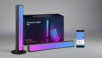 Desktop Atmosphere Light with Bluetooth connectivity and LED ice strip, featuring aluminum alloy design.