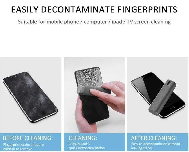 2 in 1 phone screen cleaner kit removes fingerprints easily.