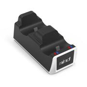 PS5 wireless controller dual charge dock with two-color LED indicator.