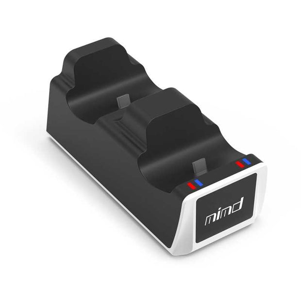 PS5 wireless controller dual charge dock with two-color LED indicator.