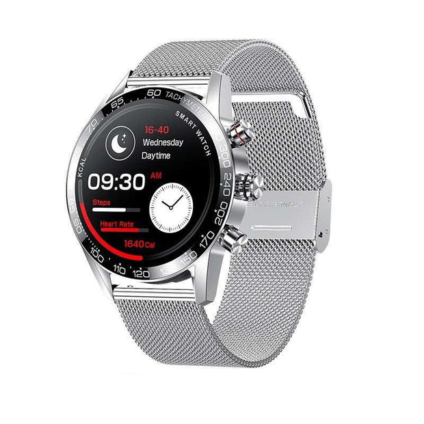 Men's Bluetooth Smart Phone Watch with 1.3-inch LED screen, featuring Bluetooth call, health monitoring, and waterproof design.