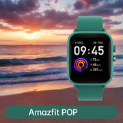 Smartwatch with blood oxygen monitoring and multifunction capabilities, featuring a high-definition color screen and green silicone strap.